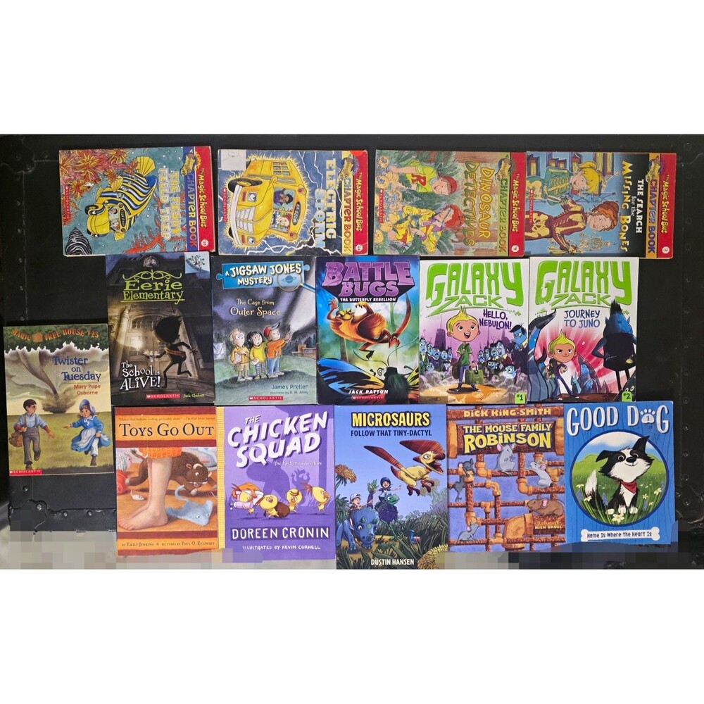 Back To School Children’s Paperback Book Lot, Illustrated, Ages 4-12